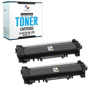 2-Pack CMYi Compatible TN730 Black Toner Cartridge for Brother HL-L2310D L2325DW - Picture 1 of 7