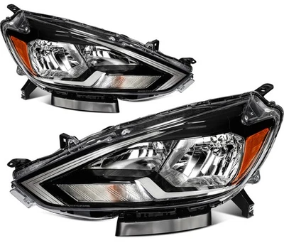 Headlamp For Nissan For Sentra 2016-2019 Black Housing Headlights Assembly Pair Foto 1 de 4