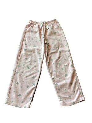Carter’s Youth Girls Pajama Pants Size 7 Pink Silver Glitter Stars Fleece VGUC - Image 1 of 4