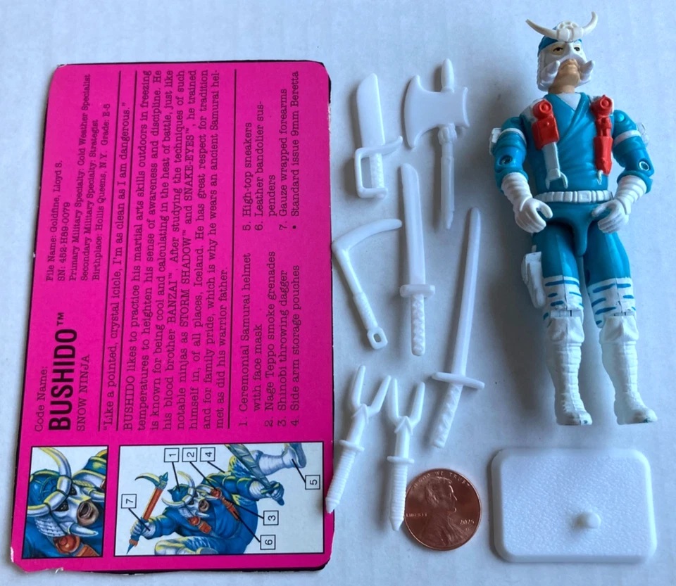 Figura de acción de colección GIJOE Bushido 1993 usada RARA Hasbro Gi Joe Ninja Force Foto 1 de 1
