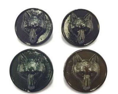 Fox buttons shank 19mm novelty childrens in 3 colours - Craft Baby - Adult