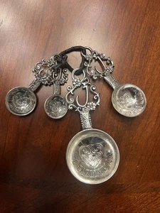 Set 4 Ganz? Herz Liebe Metall Messlöffel Bauernhaus Kochen Deko - Bild 1 von 4