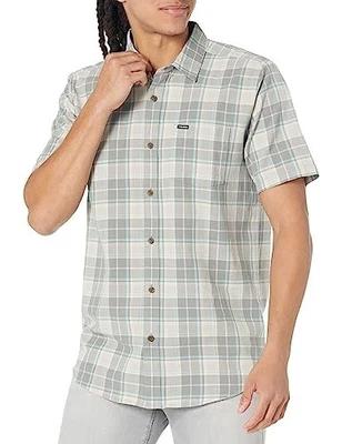 VOLCOM Mens Small Button Down Shirt Plaid Short Sleeve Shirt NEW - Image 1 of 2