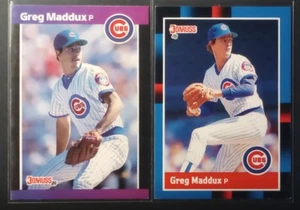 1988 1989 Donruss Greg Maddux #539 #373 Chicago Cubs lot of 2 cards - Bild 1 von 2