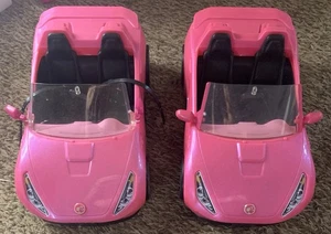 2 Barbie Puppenwagen’s ~ rosa Cabrio’s - Bild 1 von 5