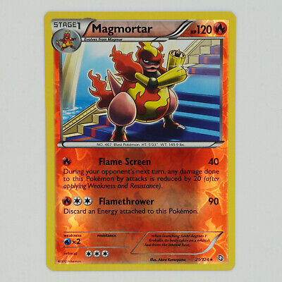 Magmortar 21/124 Reverse Holo Rare BW Dragons Exalted Pokemon Card