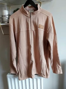 Felpa Weird Fish uomo marrone full zip collo alto UK med. Adatto fino a grandi - Foto 1 di 11