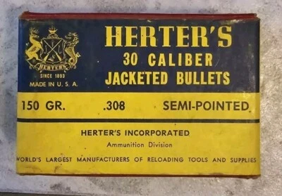 Caja bala calibre 30 Herter's - DE COLECCIÓN/VACÍA Foto 1 de 3