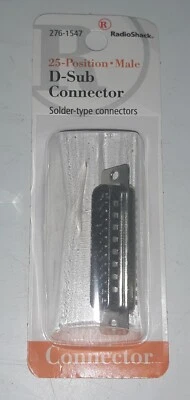 Radio Shack 276-1547 25-Position Male D-Sub Solder Type Connector - Image 1 of 2