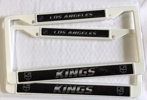 2 Los Angeles Kings WHITE License Plate Frame NEW Auto Truck FREE SHIPPING - Picture 1 of 3