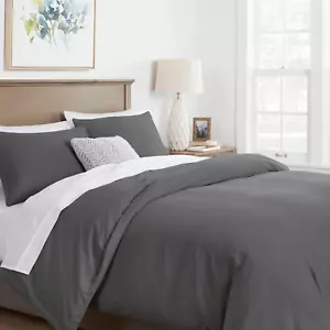 100% Egyptian Cotton Duvet Cover Full/Queen Size - 600 Thread Count 3 PC Queen S - Picture 1 of 7