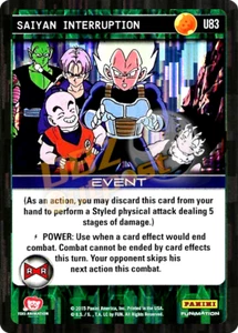 DBZ Dragon Ball Z TCG Panini Evolution U83 Saiyan Interruption Foil - Picture 1 of 1