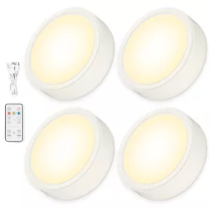 Rechargeable Under Cabinet lights LED Puck Lights Battery Operated with Remote - Picture 1 of 7