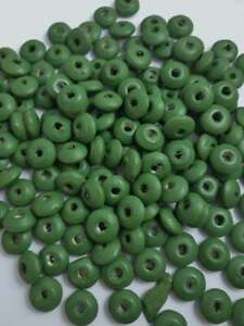 100pcs Green Wooden Saucer Spacer Beads 10mm Jewellery Crafts - B44164 