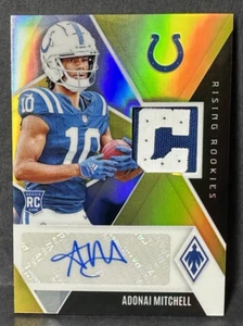 2024 Phoenix Adonai Mitchell Rising Rookie Auto Jersey RC Patch Logos Gold 8/10 - Picture 1 of 2