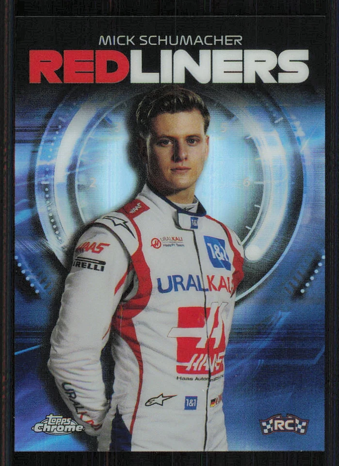 2021 Topps Chrome Formula 1 Red Liners #RL10 Mick Schumacher - Image 1 of 2
