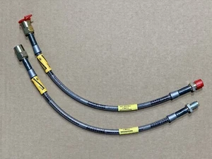 Goodridge Brake Line/Hose CLEAR 330mm M10x1 Male to M10 x 1 Female Zinc Fittings - Picture 1 of 4