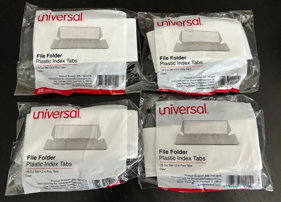 100 PESTAÑAS TRANSPARENTES 2" (1/5 corte) para COLGAR ARCHIVOS (con insertos en blanco), ENVÍO GRATUITO* Foto 1 de 1