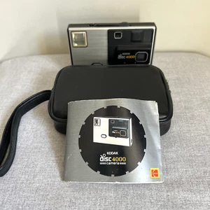 Macchina fotografica vintage Kodak Disc 4000 con manuale e custodia retrò 1982 non testata - Foto 1 di 21