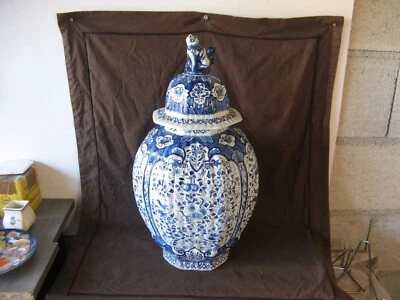 Rarissime Grande Potiche DELFT vers 1700 De Metalen Pot Lambertus Cleffius - Photo 1/4