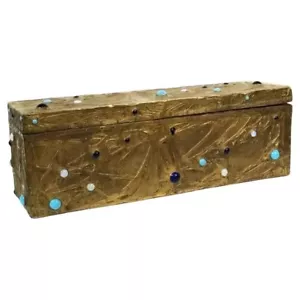 Continental Art Nouveau Copper, Glass & Wood Jewelry Box, Ca. 1900 - Picture 1 of 13