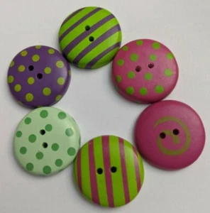 Runde lackierte 2-Loch Knopf 18 mm /3/4" JHB Knöpfe (Farbe wählbar) - Bild 1 von 7