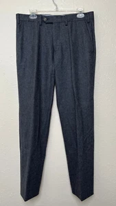 J McLaughlin Pants Mens 33x31 Gray Wool Slacks Trousers Business Italy - Picture 1 of 17