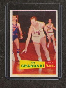 1957 Topps #41 Joe Graboski, Philadelphia Warriors, Special Print, VG-EX (Tape)