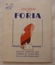 Carte Lancement bateau FORIA FCM 1948 Forges Chantiers Méditerranée La Seyne 
