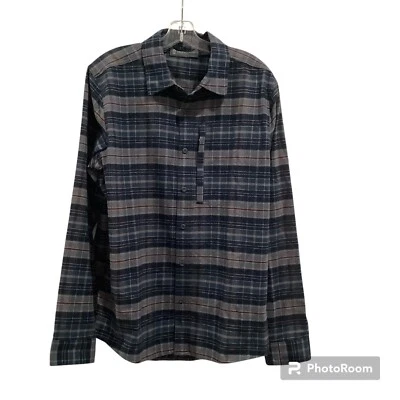 Camisa Free Country Azul Marino Franela Fácil de Usar Para Hombre XL NUEVA CON ETIQUETAS (PRECIO DE VENTA SUGERIDO POR EL FABRICANTE $75)  Foto 1 de 4