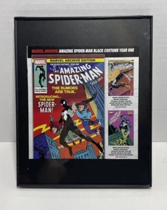 Amazing Spider-Man Black Costume MCU Comic Wall Art Framed 8” X 10” - Picture 1 of 2