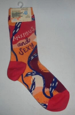 Par de calcetines cortos azules Q ansiosos y sexy para mujer talla 5-10 Foto 1 de 4