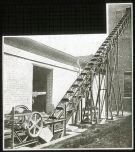Vintage Magic Lantern Glass Slide STEEL CONVEYOR INDUSTRIAL OCCUPATIONAL - Picture 1 of 2