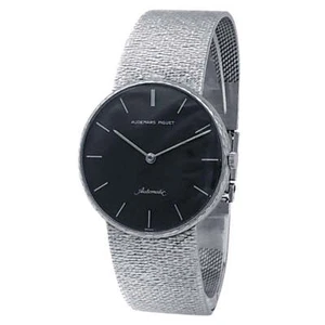Audemars Piguet Vintage 18k White Gold Automatic Black Men's Watch - Picture 1 of 5
