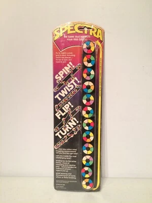 1987 SPECTRA Vintage Puzzle Game Toy Spin Twist Flip Turn Color Discs New IQ - Image 1 of 4