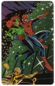 Marvel Noël Spiderman, Fantastique 4, Forceworks, X-Men. Set 4 Téléphone Carte - Zdjęcie 1 z 4