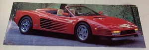 1988 Ron Kimball car poster RED FERRARI ~ 12x36 ~multiple pinholes, general wear - Picture 1 of 1