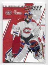 02/03 BETWEEN THE PIPES 'SPRING EXPO' GAME JERSEY Jose Theodore 1/1