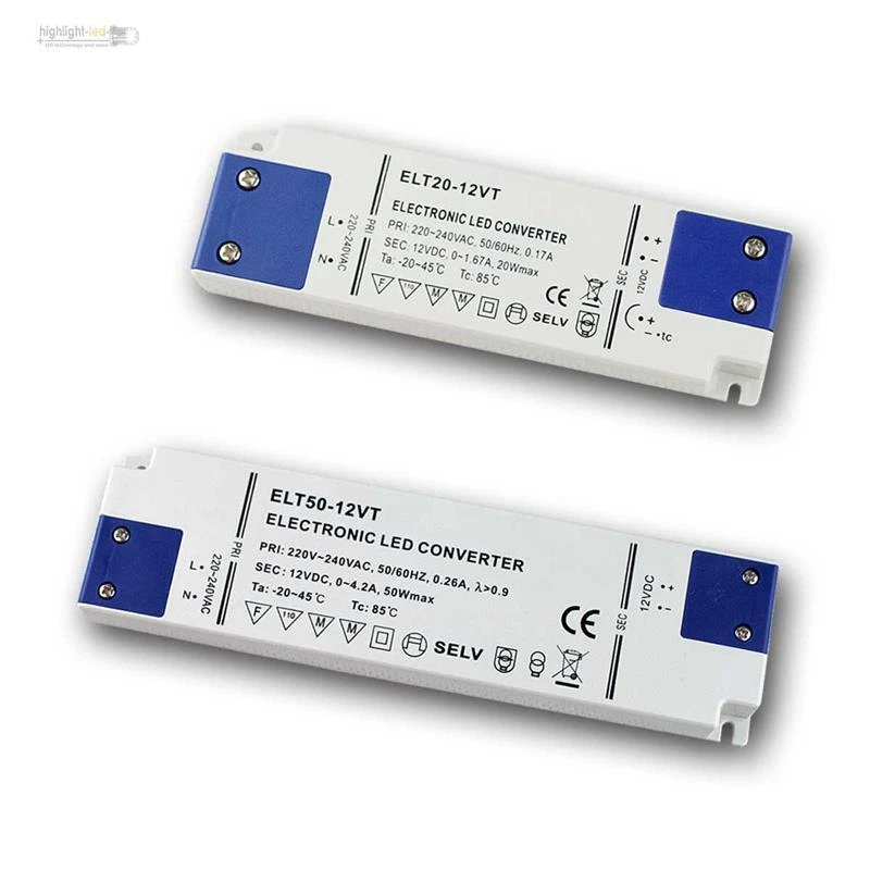 WORLD-TRADING-NET LED Trafo Super-SLIM 12V Transformator für LEDs EVG Treiber Netzteil Drossel