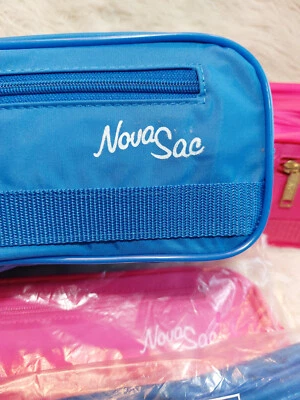 Vintage Avon Nova Sac Pink/Blue Travel Zippered Toiletry/Shaving Make Up Bag - Image 1 of 4