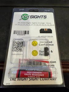 XS Sights R3D Night Sights Orange Glock 17/19/22/23/24/26/27/31 - Picture 1 of 1