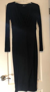 Womens Maternity ASOS black Wrap Midi Dress Size 2 - Bild 1 von 4
