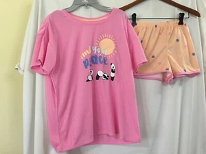 NWT Wonder Nation Panda Pajama Set Girls Shortie Shorts Pink Coral U pick - Picture 1 of 4