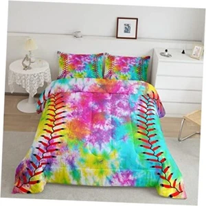Kids Baseball Comforter Boys Girls Softball Sports Game Queen Multi 1059 - Picture 1 of 7