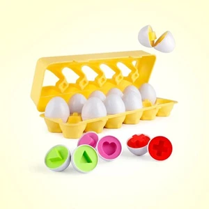 Matching Eggs by Coogam: A Pack of 12 Educational Toys for Toddlers Aged 1-3year - Picture 1 of 7