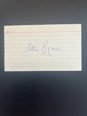 Cartão de índice assinado por Ollie Brown 3x5 Giants Padres Phillies - Imagem 1 de 2