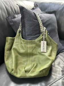 Stylish Green Leather Tote Bag by orYANY - Picture 1 of 9