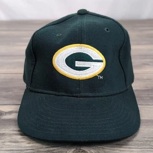 VTG New Era Green Bay PackersLogo Fitted Hat 7 1/8 Embroidered Adult Cap 90's - Picture 1 of 10