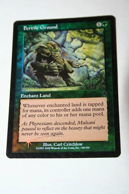 MTG Invasion Magic The Gathering Fertile Ground NM Eng Unplayed FOIL 1 of 2 - Image 1 of 2