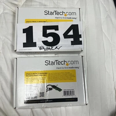 2 StarTech 4 Port PCI Express PCIe Serial Combo Card 2 x RS232 2 x RS422 / RS485 - Image 1 of 4